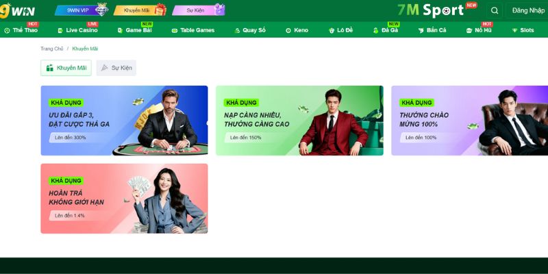 Khuyến mãi đang hot tại nhà cái